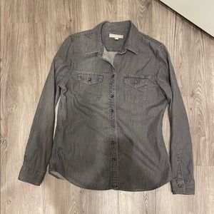 EUC Banana Republic Dark Gray Button Down - Med